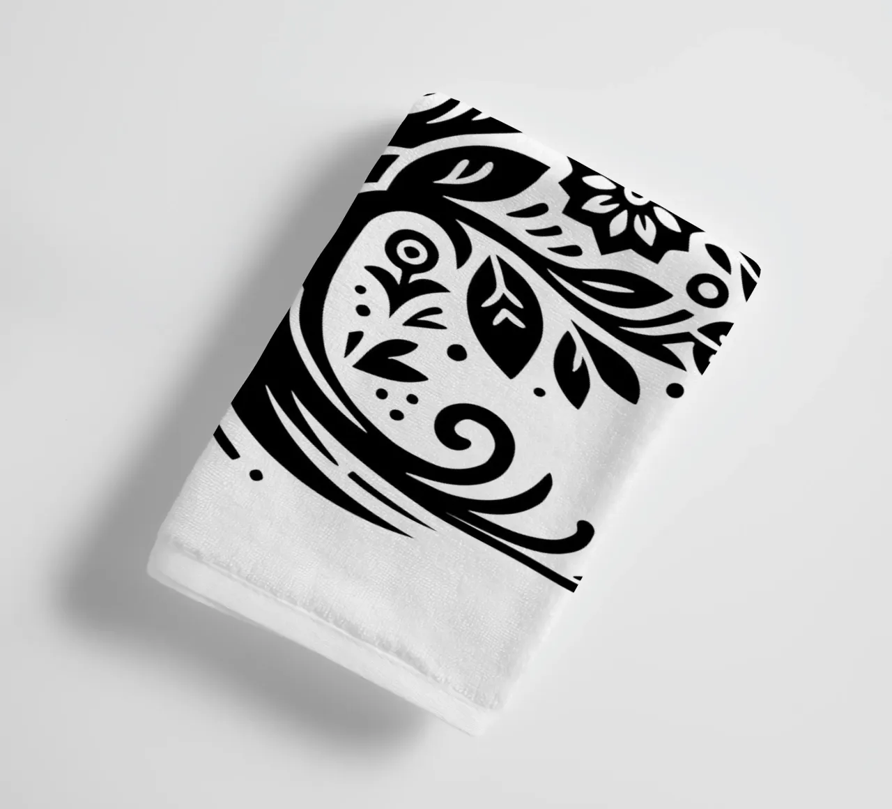 Albero della vita in bianco e nero asciugamano da bagno da Spiritual Touch