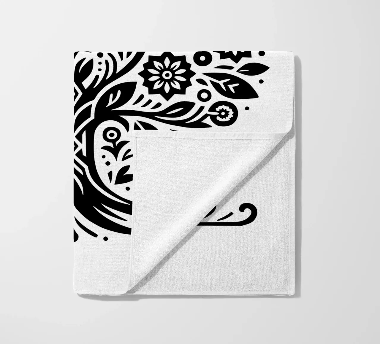 Albero della vita in bianco e nero telo mare da Spiritual Touch