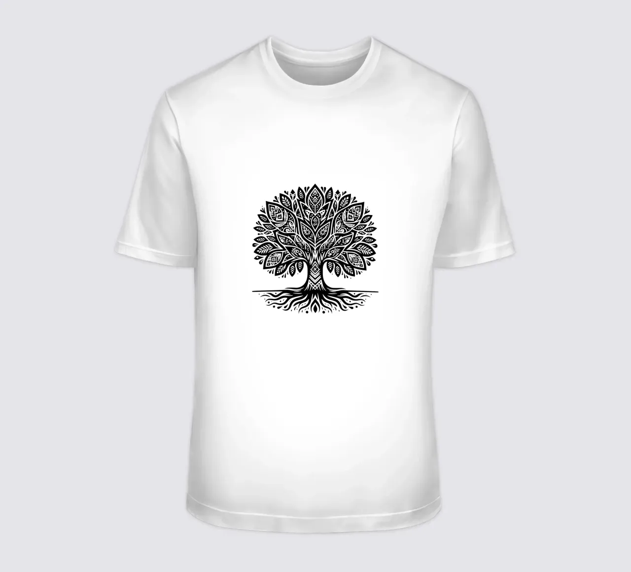 Albero della vita in bianco e nero t-shirt da Spiritual Touch