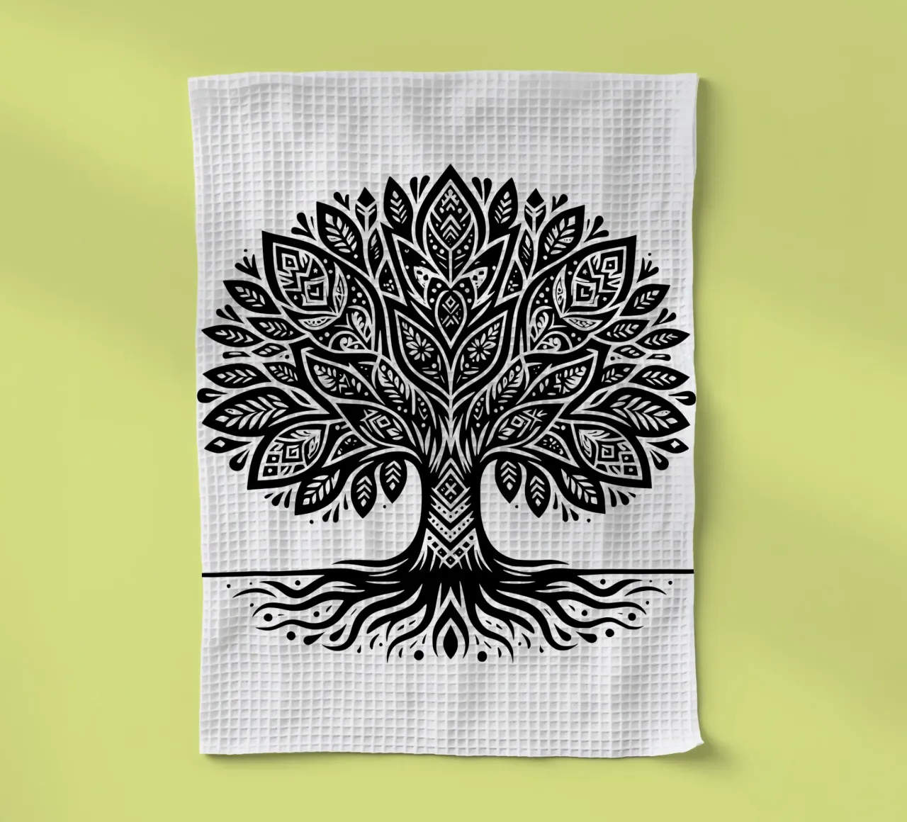 Albero della vita in bianco e nero canovaccio da cucina da Spiritual Touch