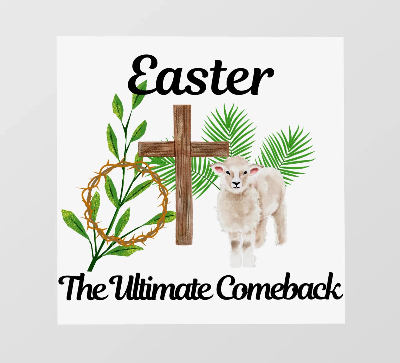 Pasqua: La rimonta definitiva Lui è risorto, noi risorgiamo nella sua gloria telo in pvc da Lionandlamb