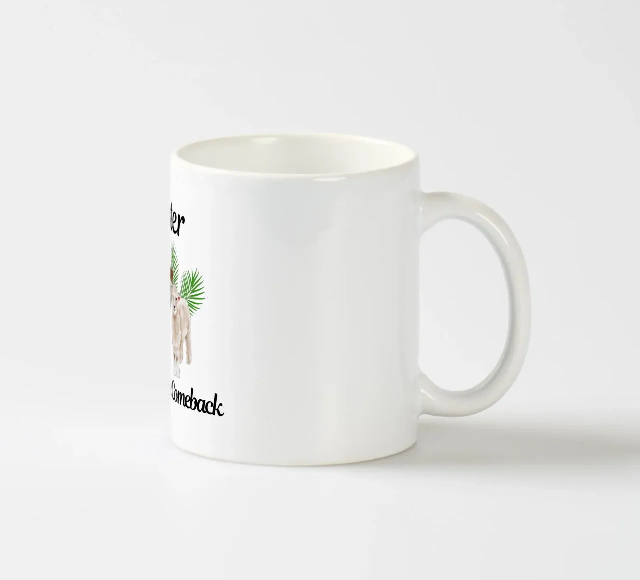 Pasqua: La rimonta definitiva Lui è risorto, noi risorgiamo nella sua gloria tazza in ceramica da Lionandlamb