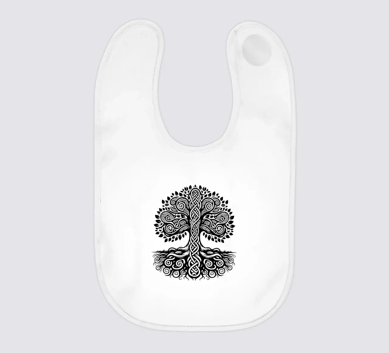 Albero della vita in bianco e nero bavaglino da Spiritual Touch
