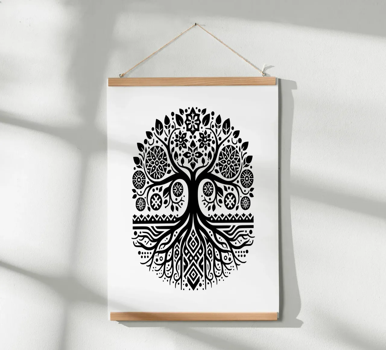 Albero della vita in bianco e nero carta hahnemühle da Spiritual Touch