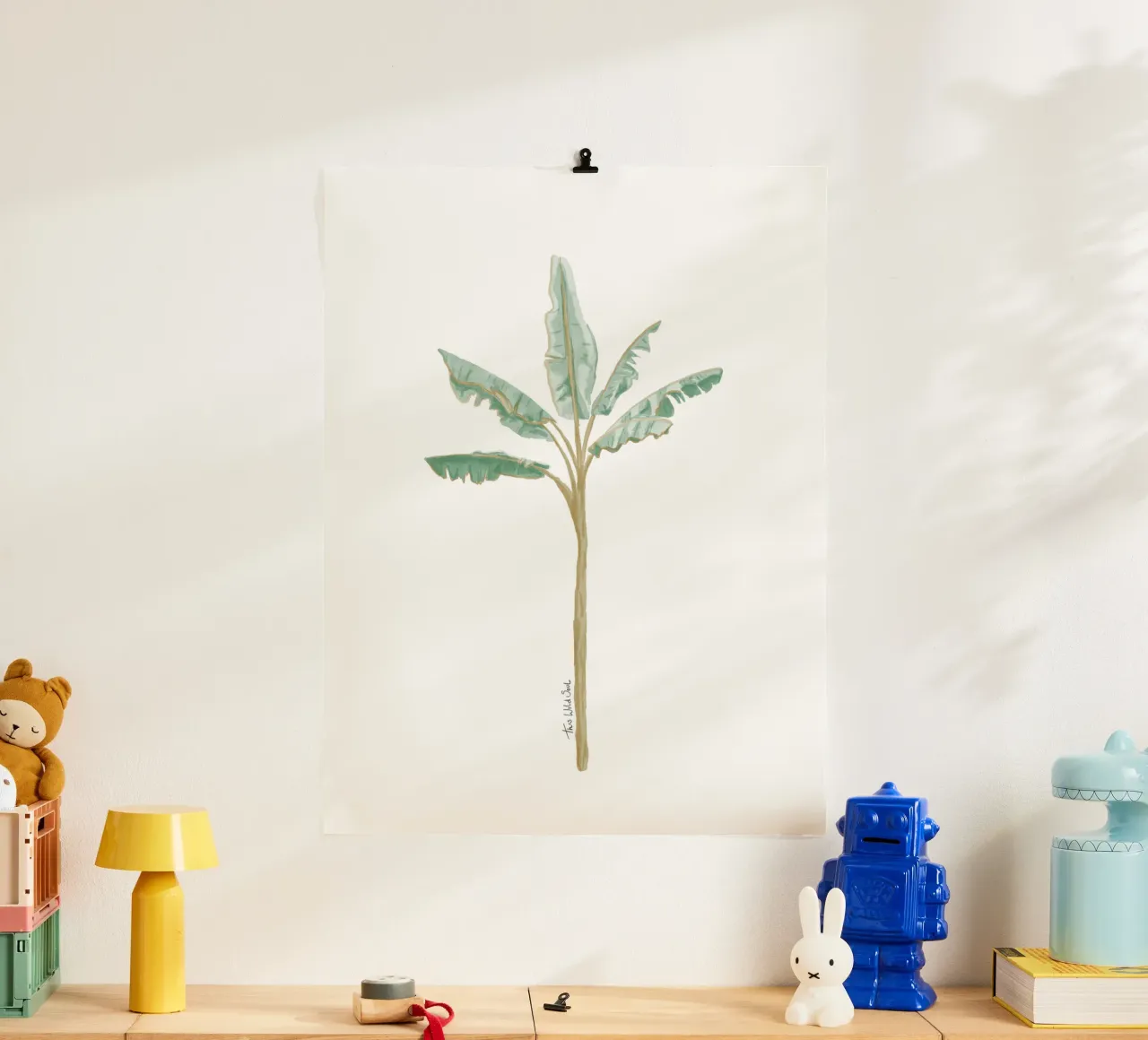 Banana Tree Plant Boho Minimalista Illustrazione ad acquerello carta hahnemühle da This Wild Soul - Illustration