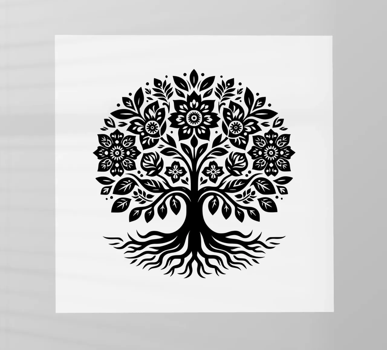 Albero della vita in bianco e nero pellicola backlit da Spiritual Touch