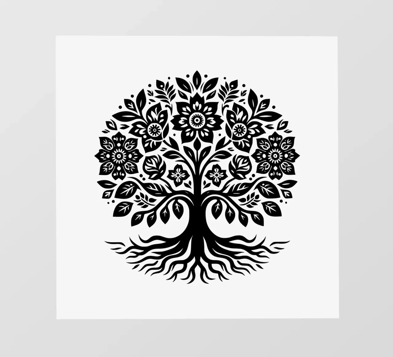 Albero della vita in bianco e nero pellicola backlit da Spiritual Touch