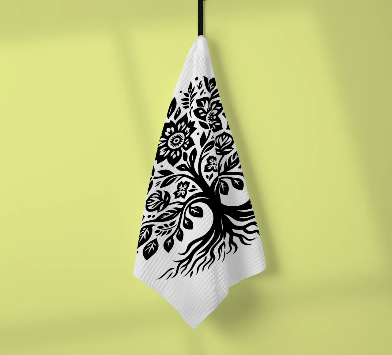 Albero della vita in bianco e nero canovaccio da cucina da Spiritual Touch
