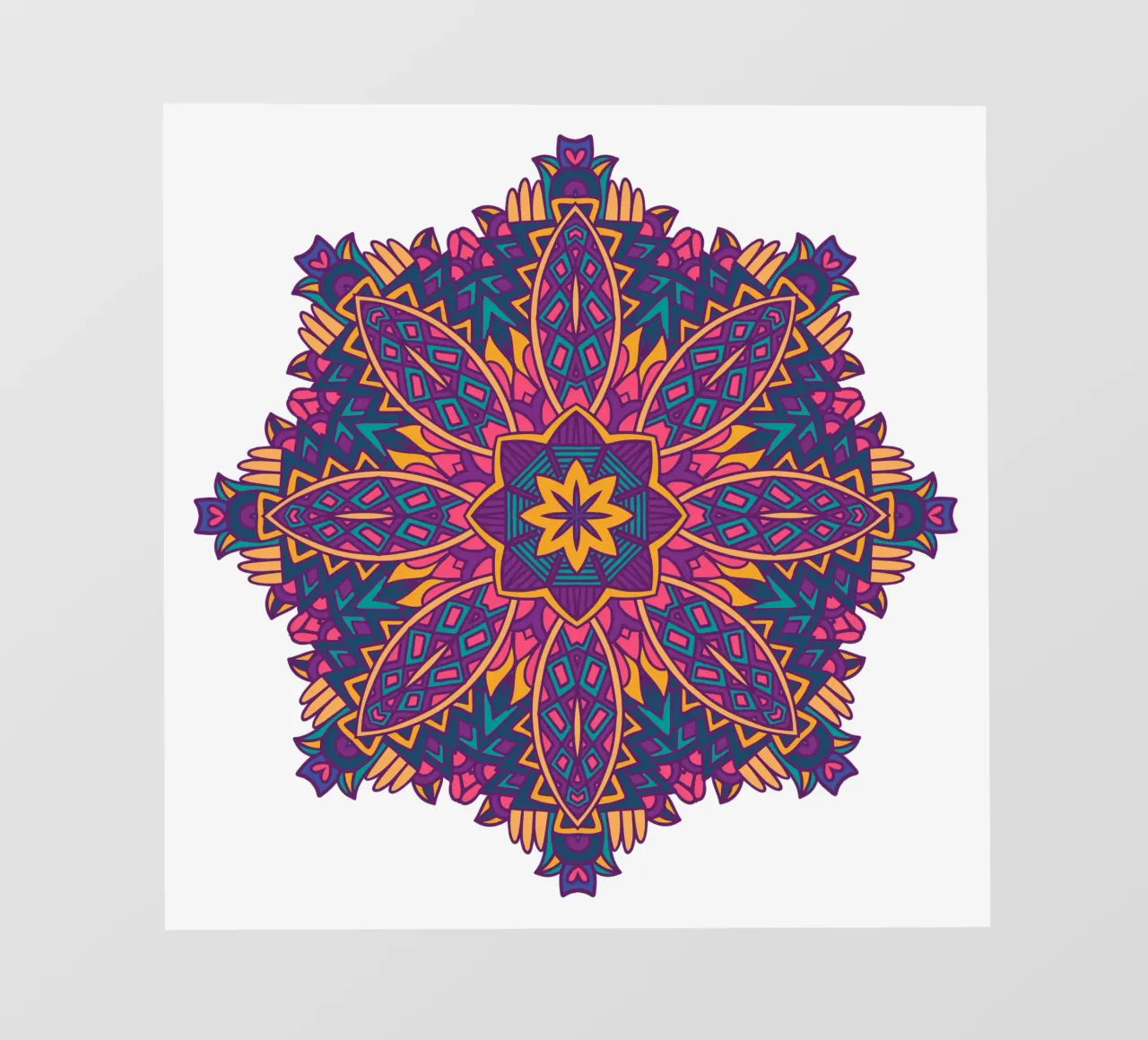 Mandala colorato e intricato telo in pvc da Spiritual Touch