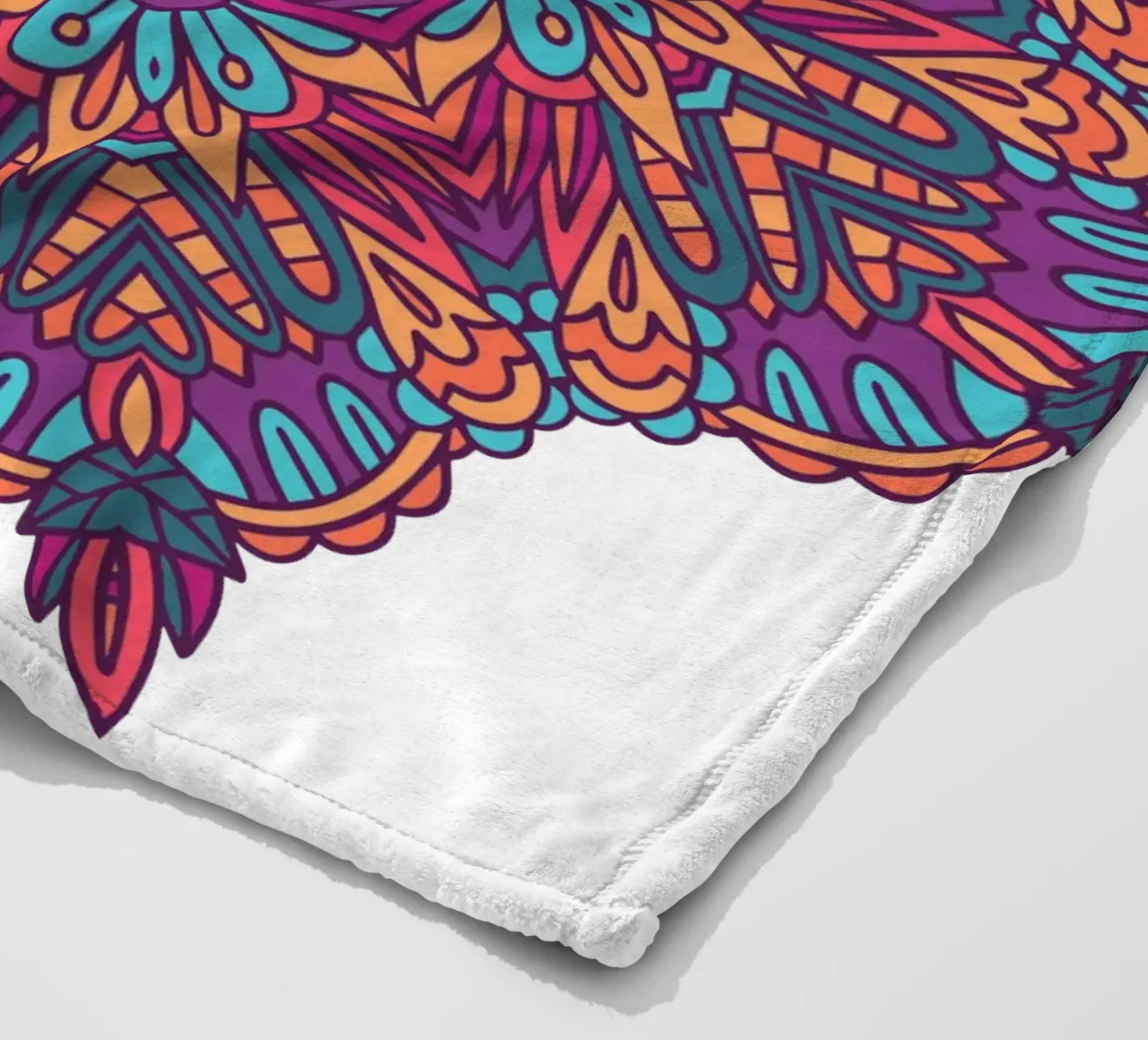 Mandala colorato e intricato coperta in pile da Spiritual Touch