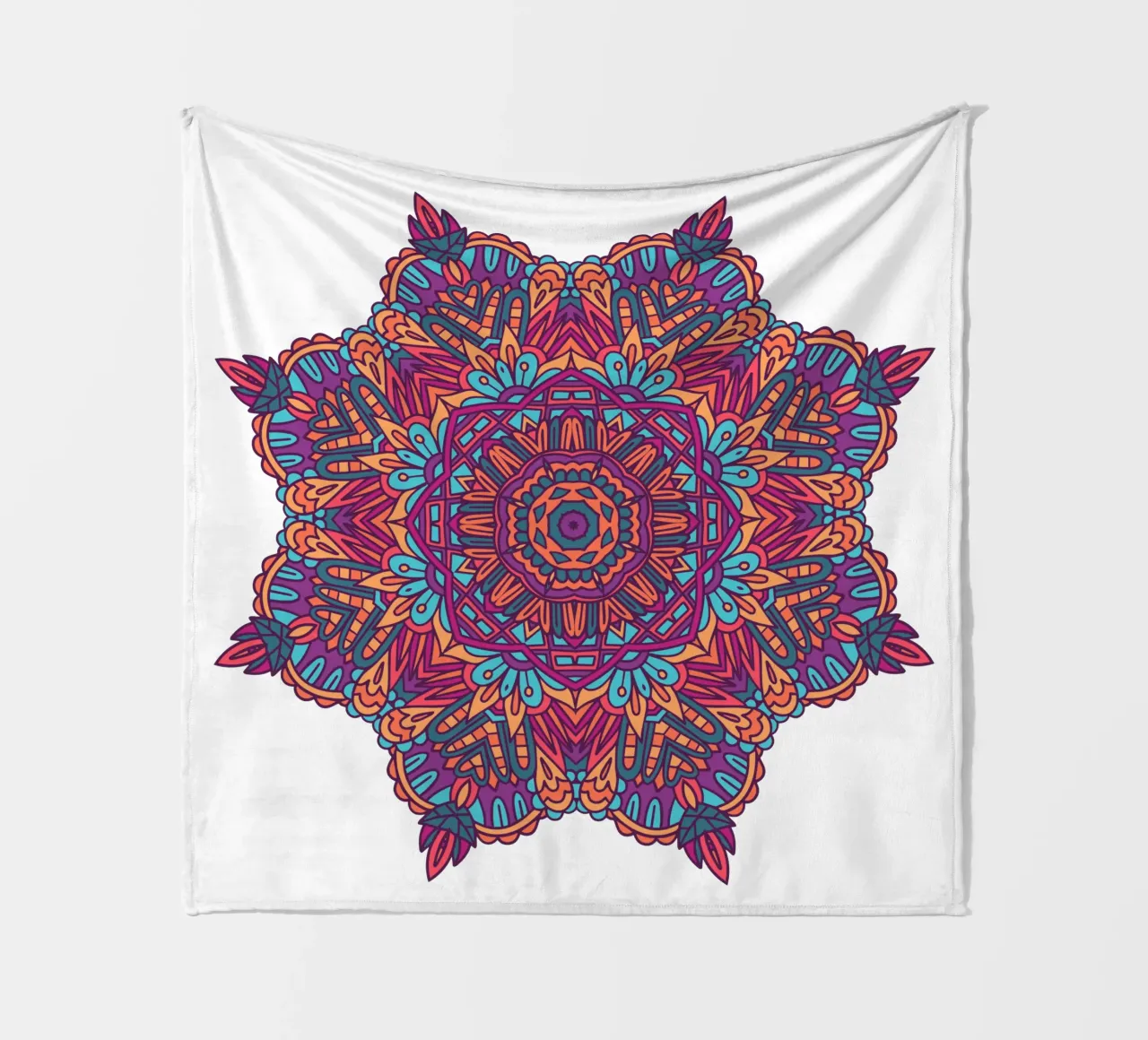 Mandala colorato e intricato coperta in pile da Spiritual Touch