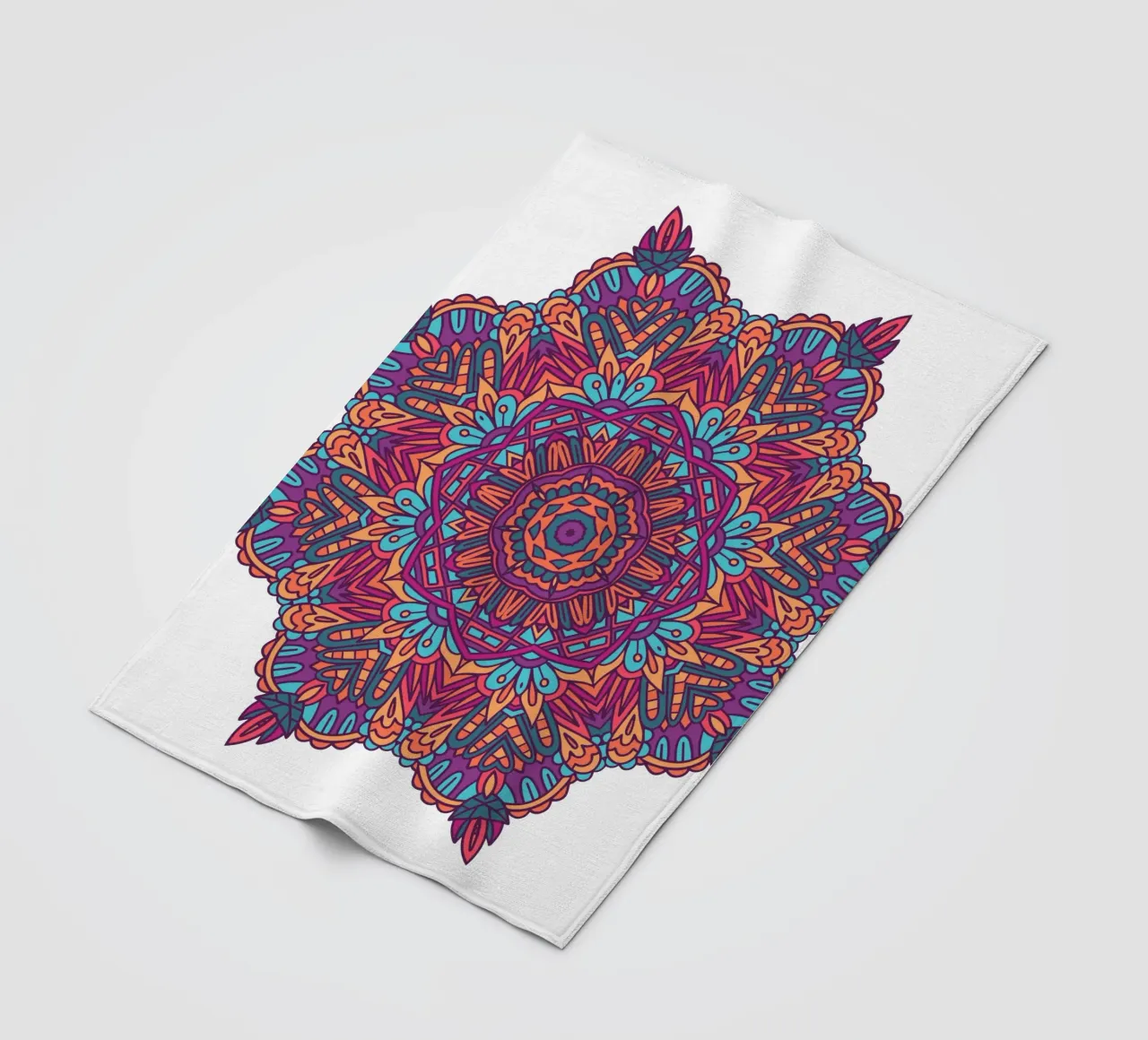 Mandala colorato e intricato coperta in pile da Spiritual Touch