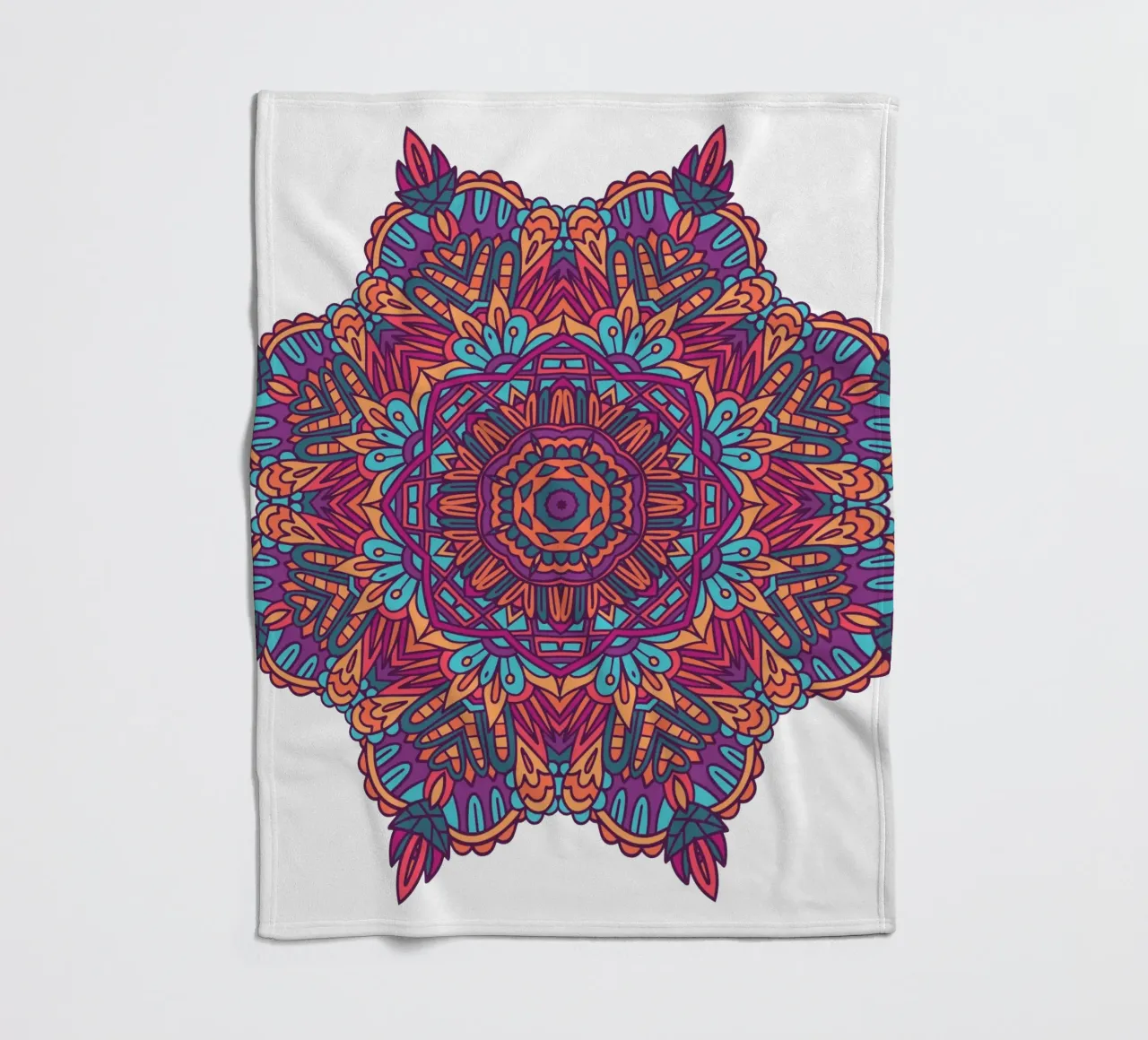 Mandala colorato e intricato coperta in pile da Spiritual Touch