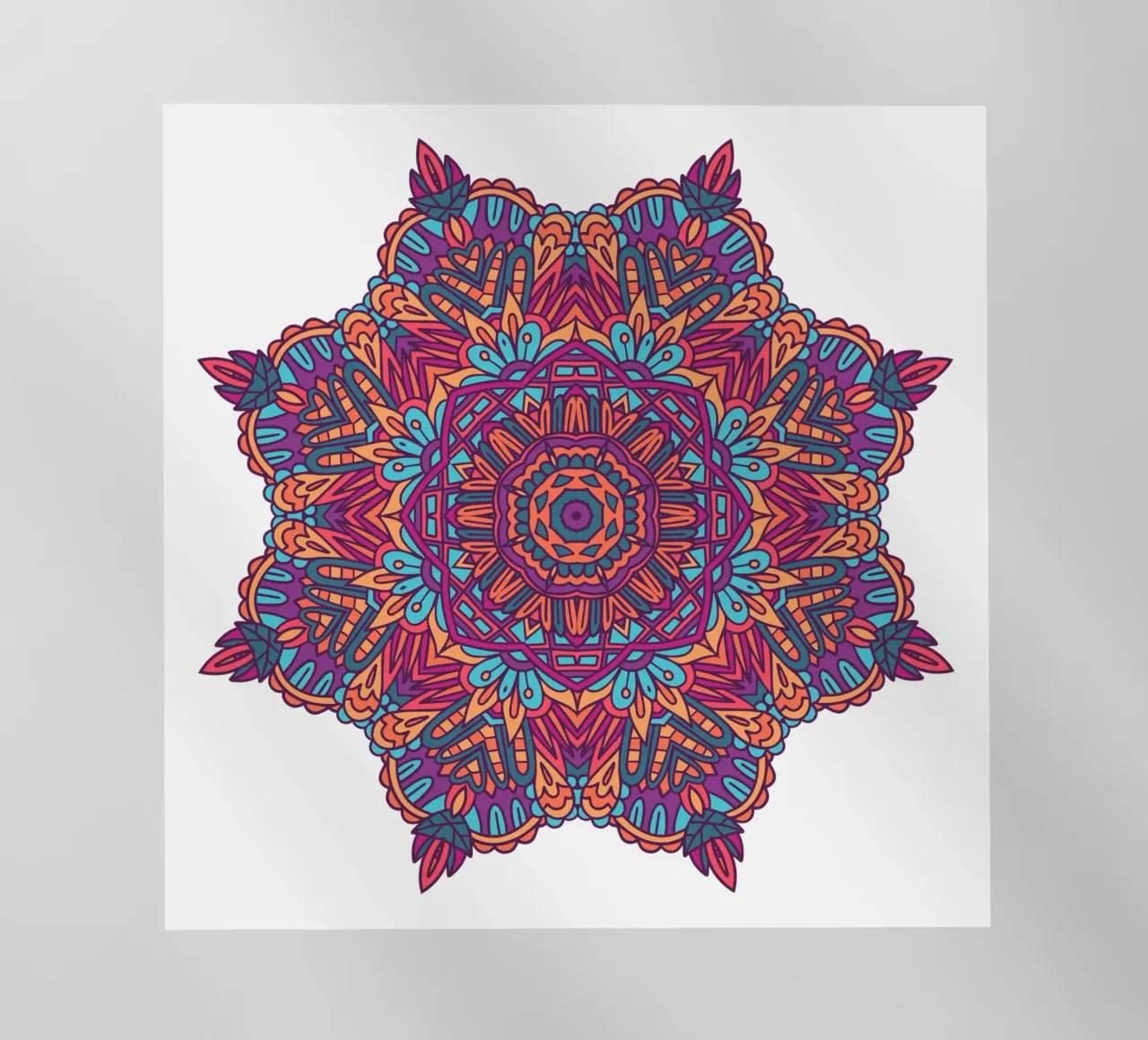 Mandala colorato e intricato pellicola backlit da Spiritual Touch