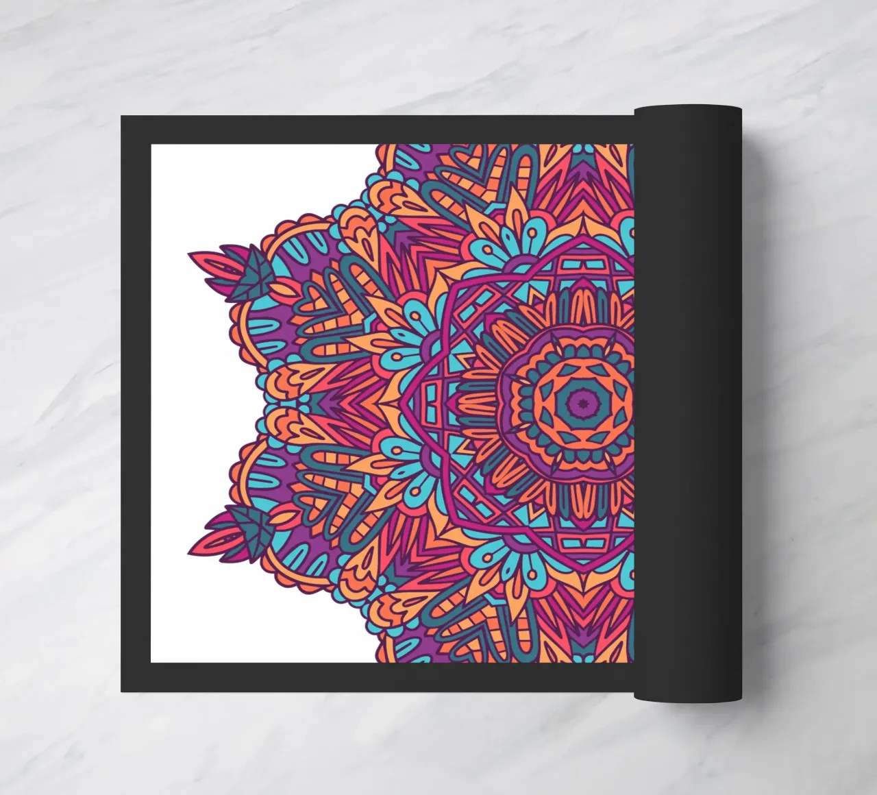 Mandala colorato e intricato zerbino da Spiritual Touch