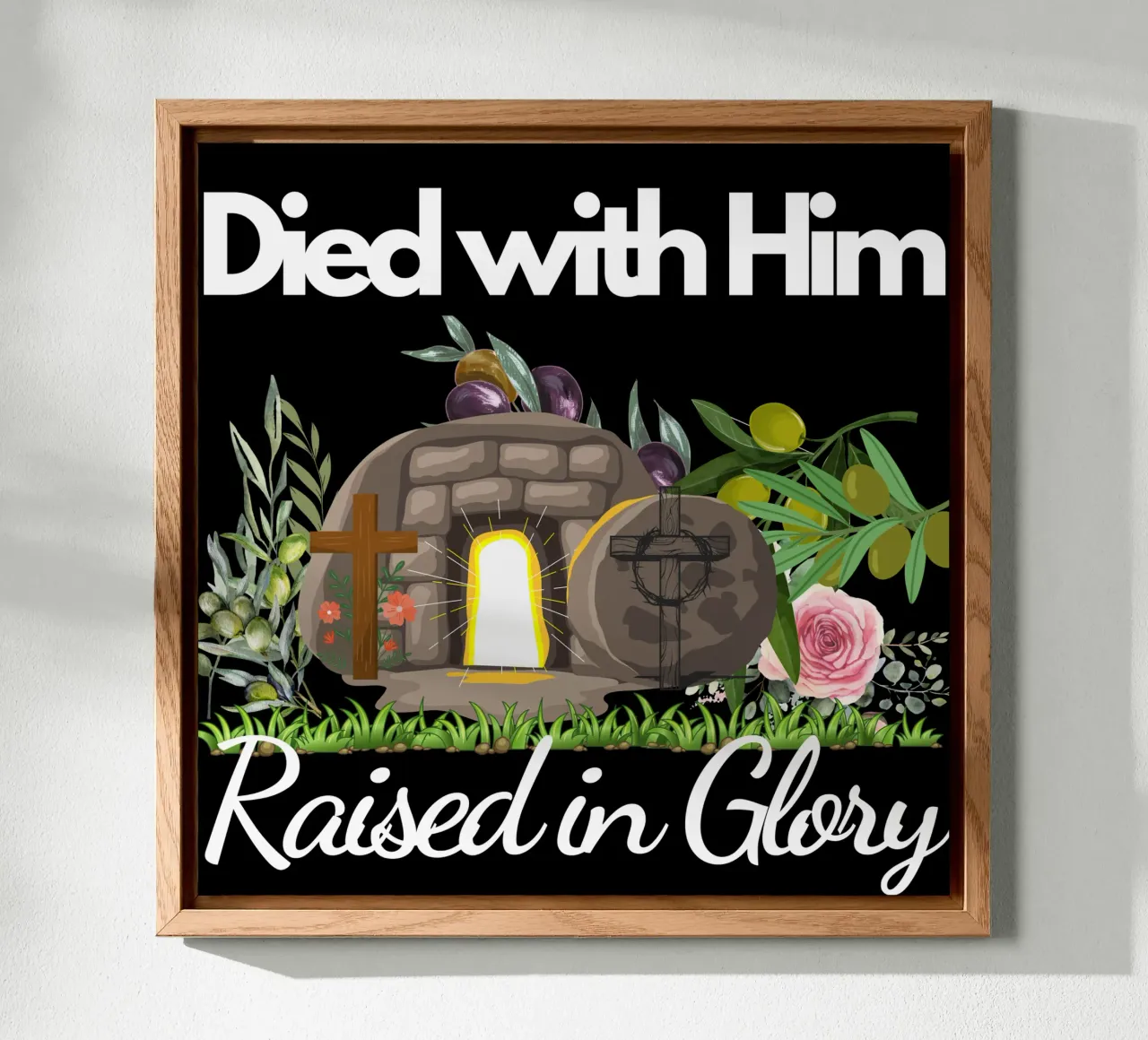 Morti con Lui, risorti nella gloria, vivi con una nuova vita in Cristo alluminio dibond da Lionandlamb