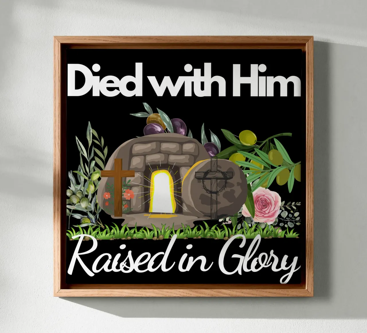 Died with Him Raised in Glory Alive with New Life in Christ canvas by Lionandlamb
