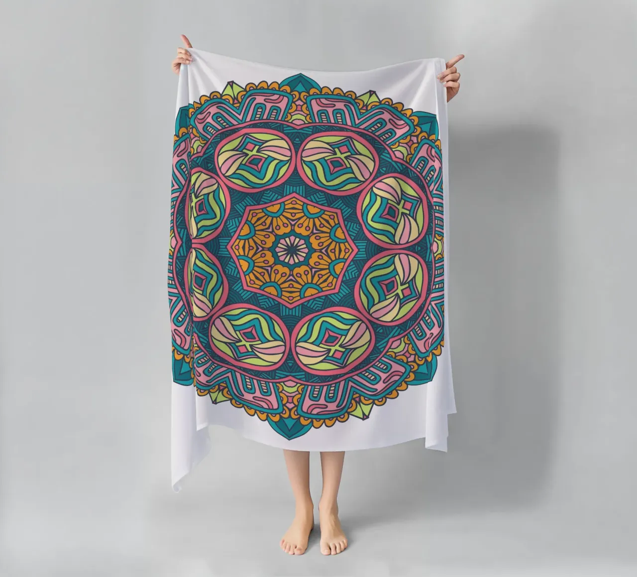 Mandala colorato e intricato telo mare da Spiritual Touch