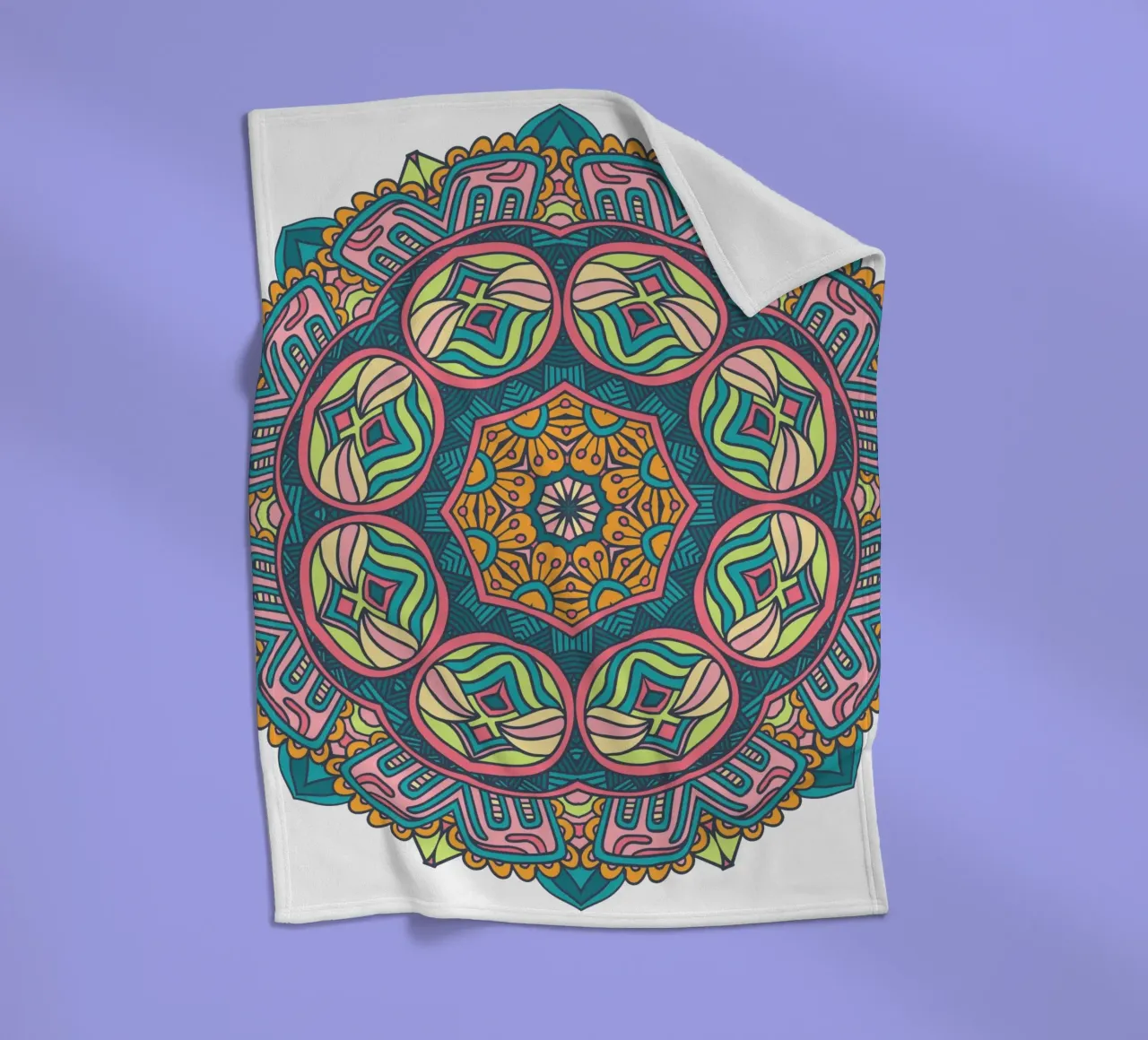 Mandala colorato e intricato coperta in pile da Spiritual Touch