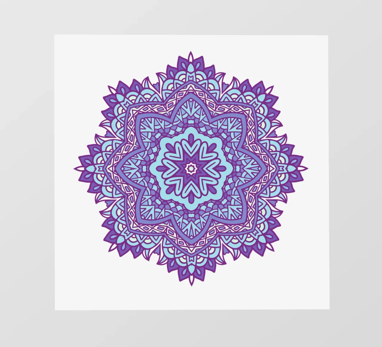 Mandala colorato e intricato telo in pvc da Spiritual Touch