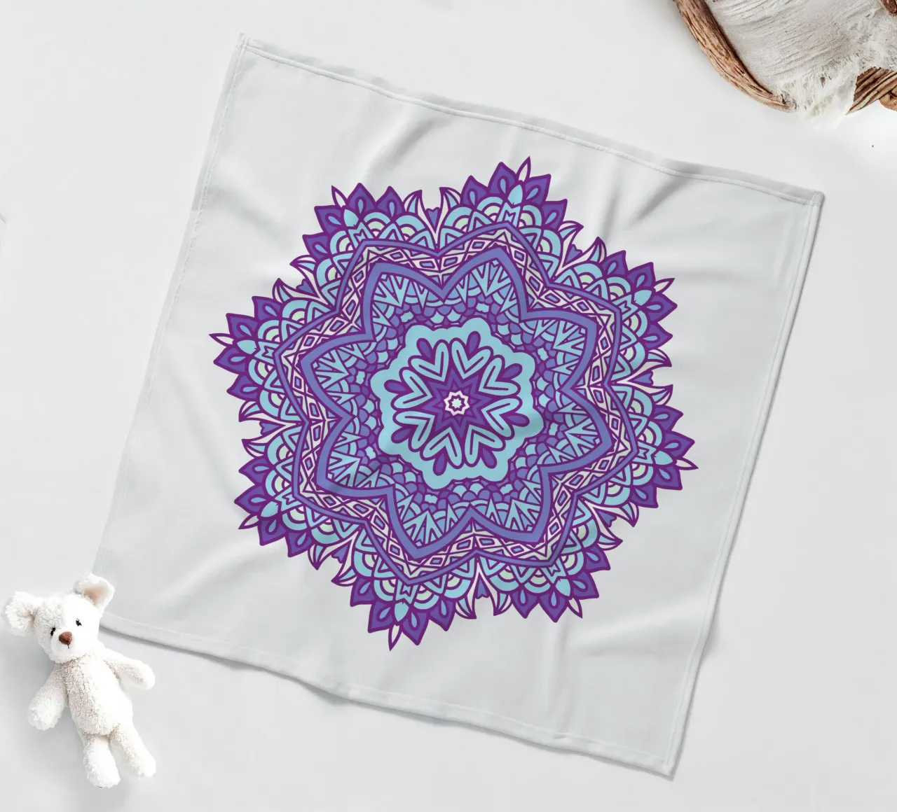 Mandala colorato e intricato coperta in pile da Spiritual Touch