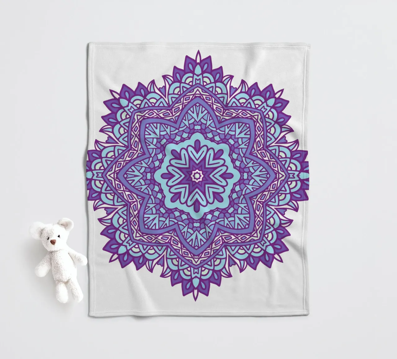 Mandala colorato e intricato coperta in pile da Spiritual Touch