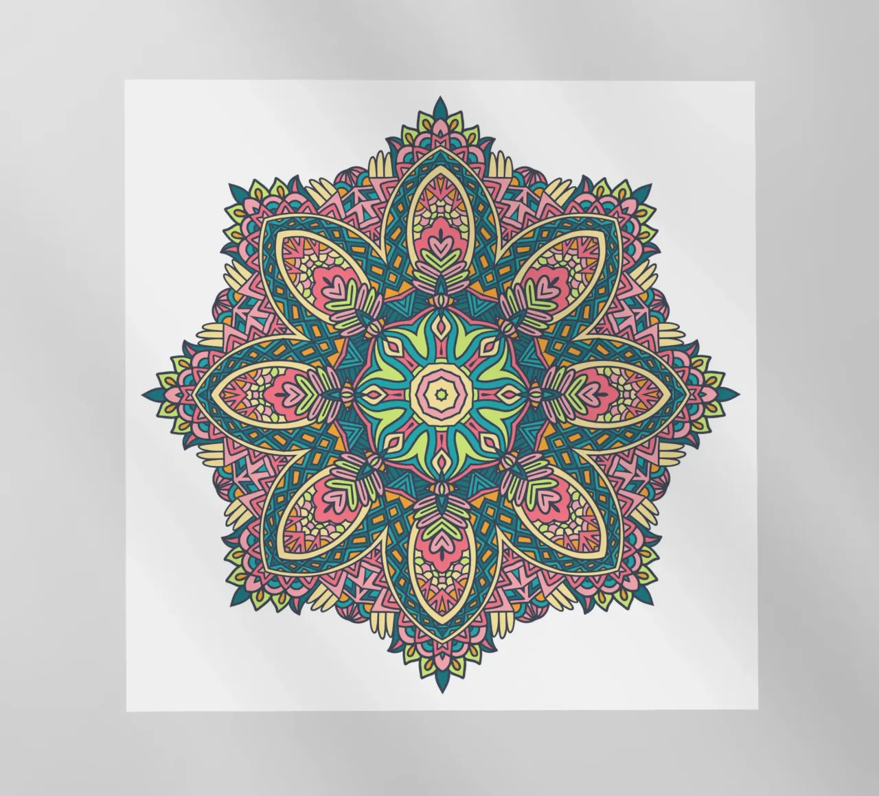 Mandala colorato e intricato pellicola backlit da Spiritual Touch