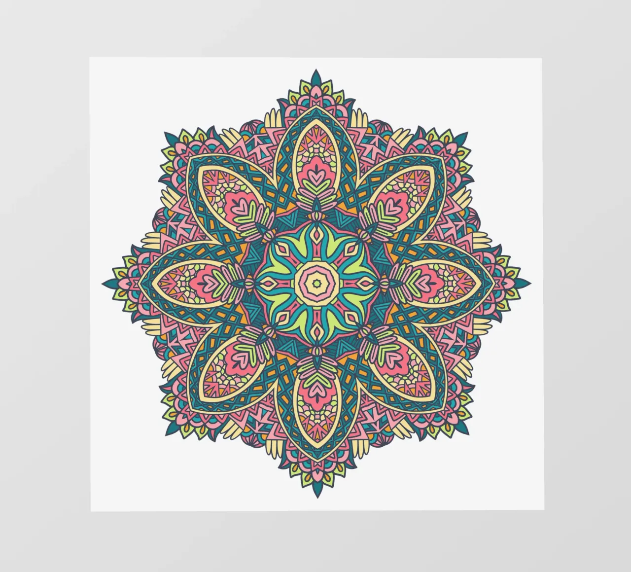 Mandala colorato e intricato pellicola backlit da Spiritual Touch