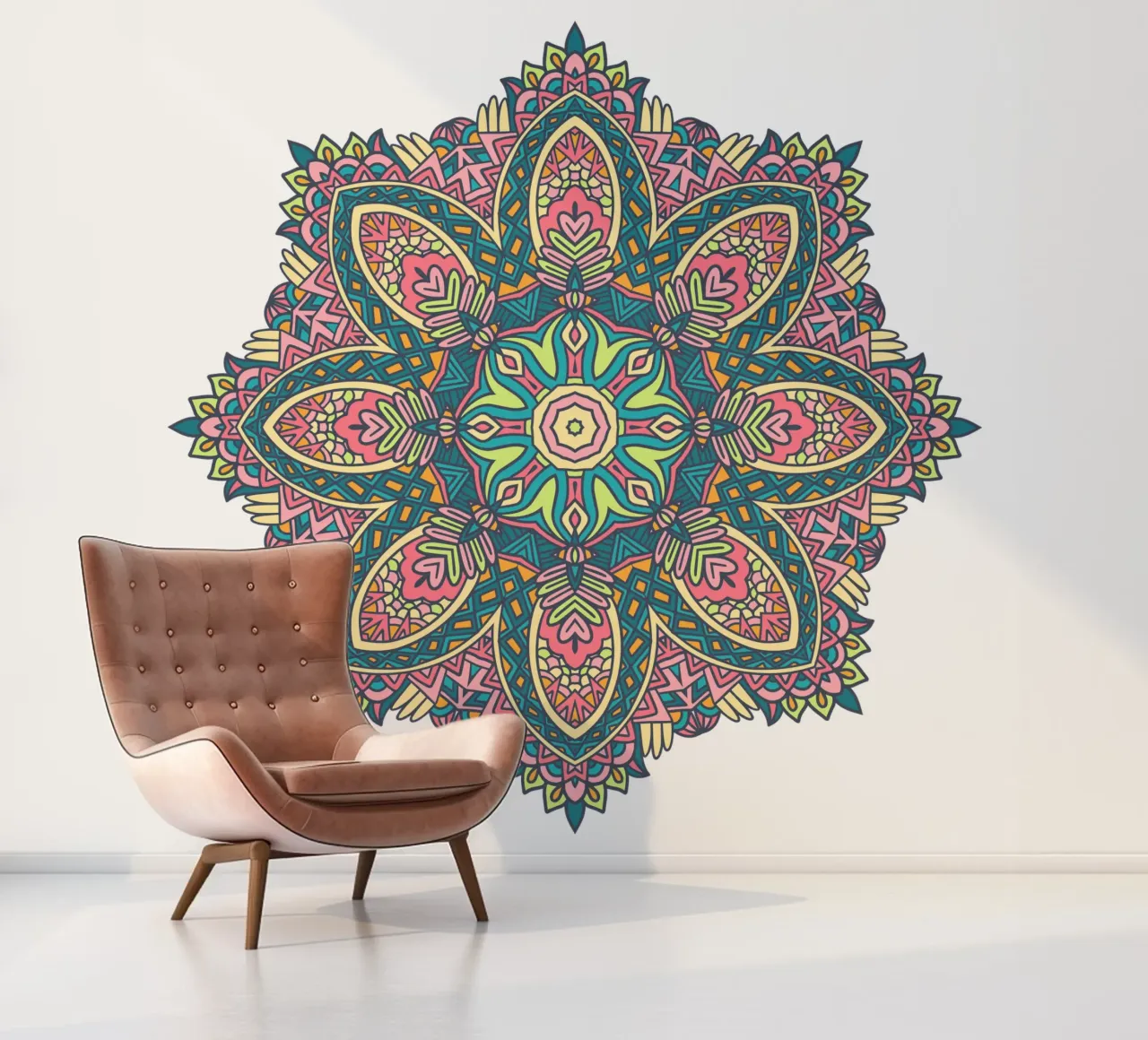 Mandala coloré et complexe papier peint photo de Spiritual Touch
