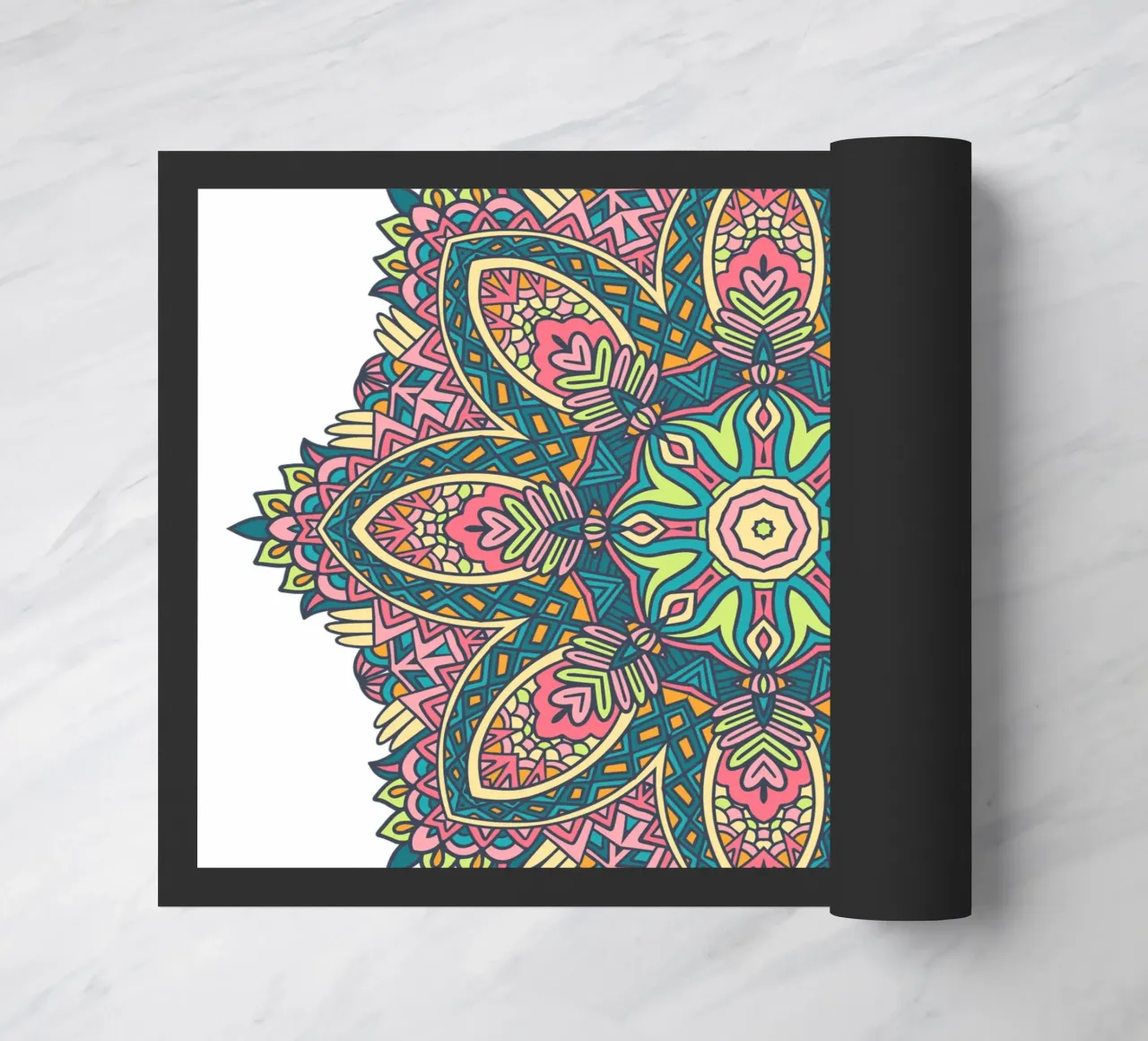 Mandala colorato e intricato zerbino da Spiritual Touch