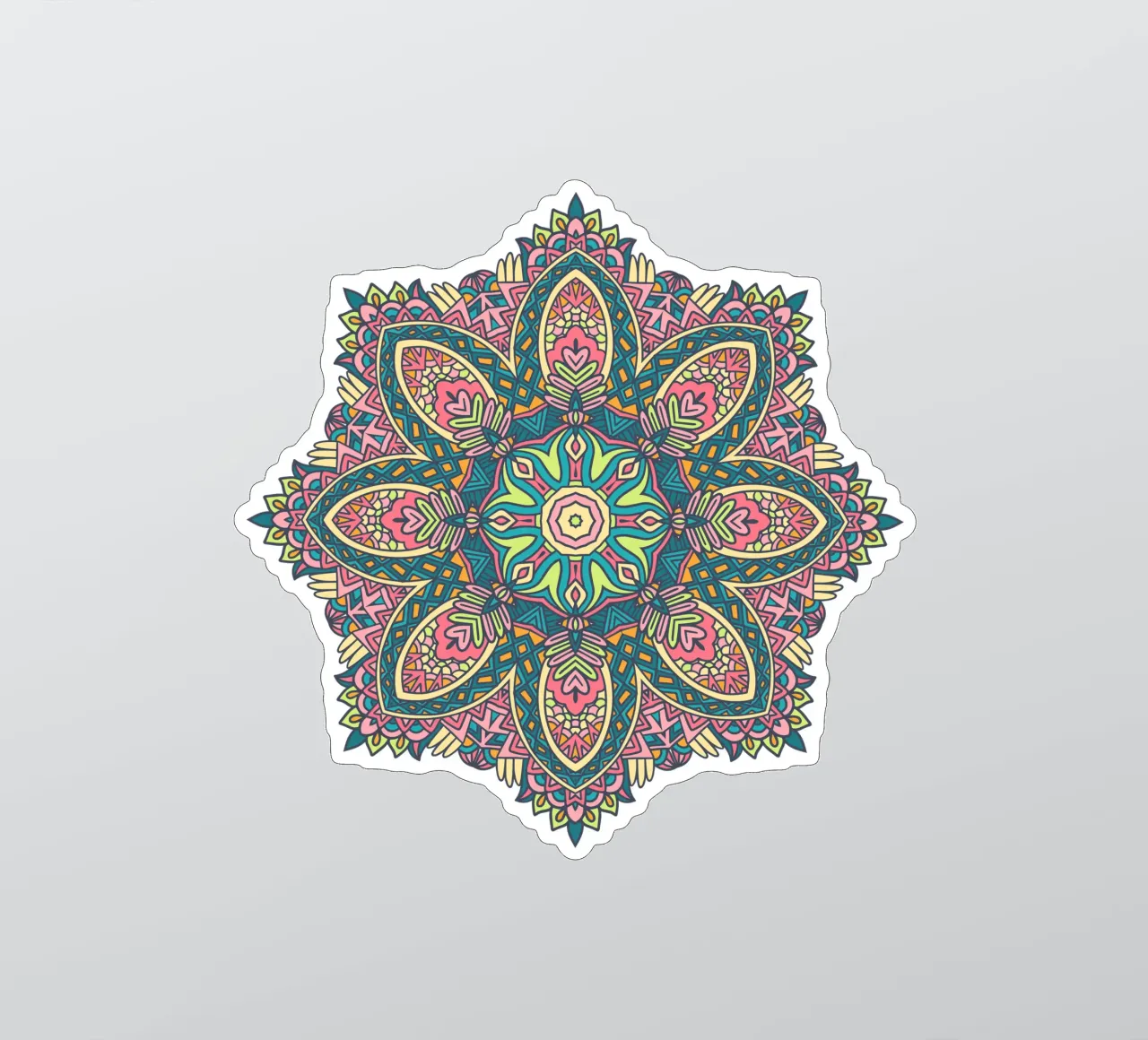 Mandala coloré et complexe autocollant de Spiritual Touch