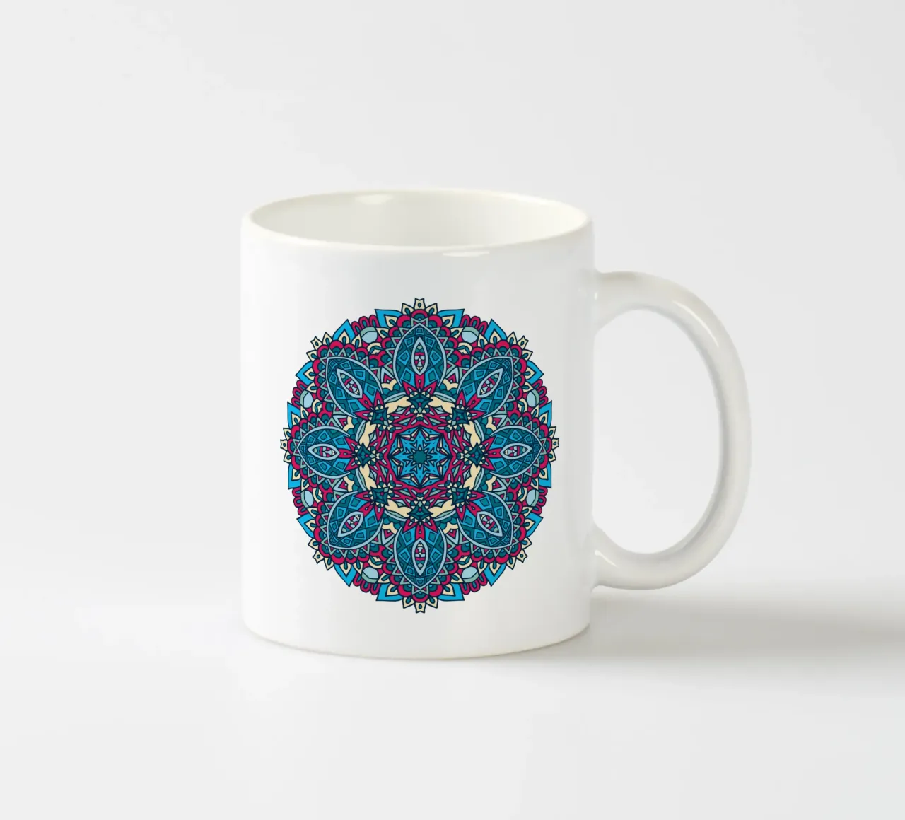 Mandala colorato e intricato tazza in ceramica da Spiritual Touch