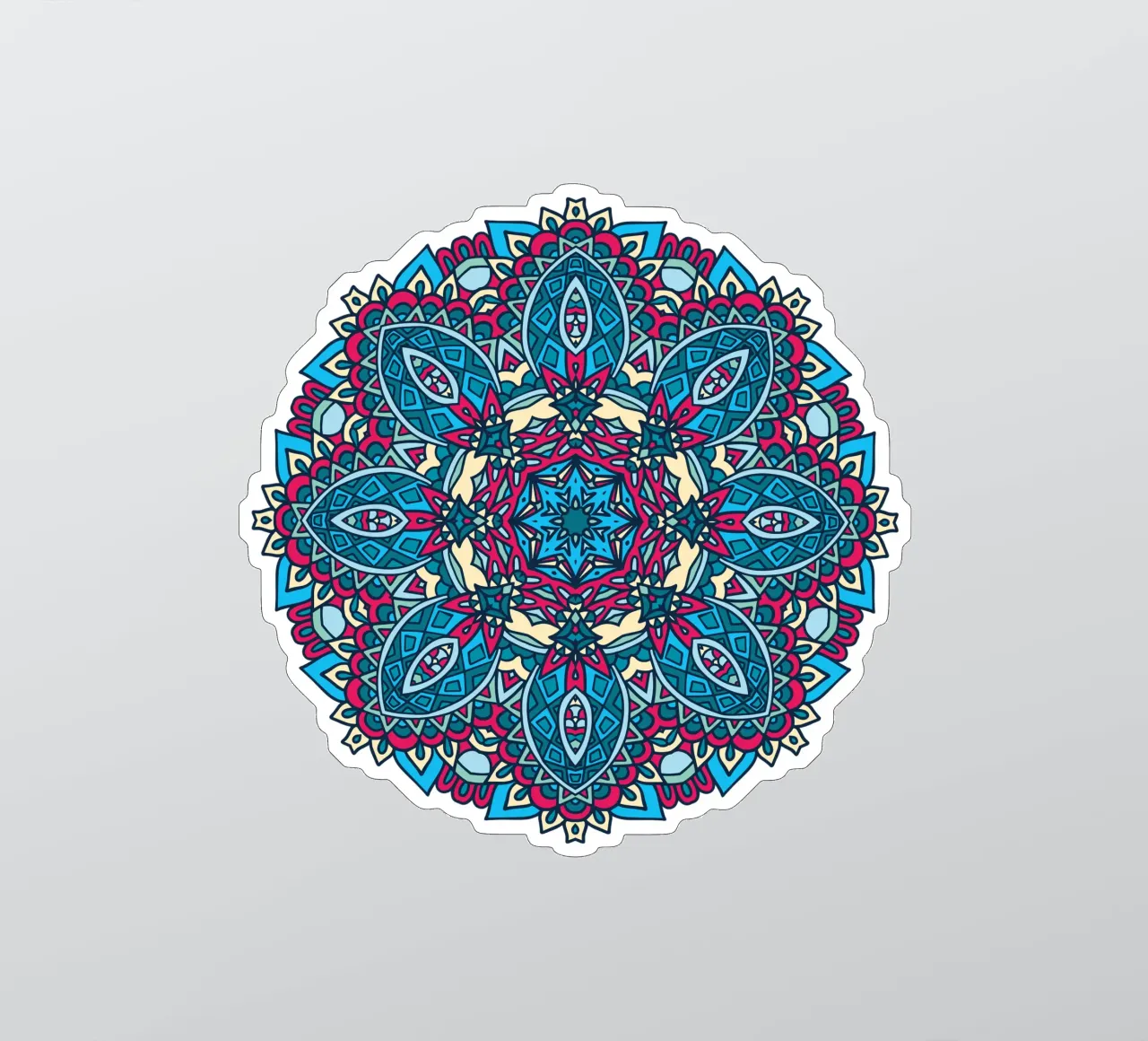 Mandala coloré et complexe autocollant de Spiritual Touch