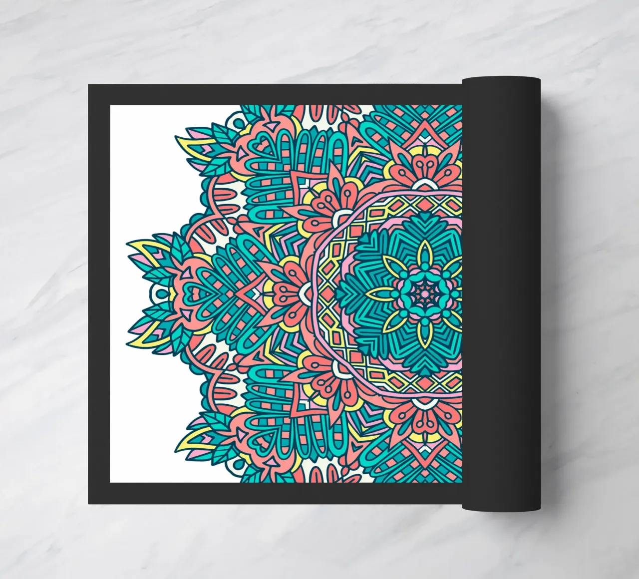 Mandala colorato e intricato zerbino da Spiritual Touch
