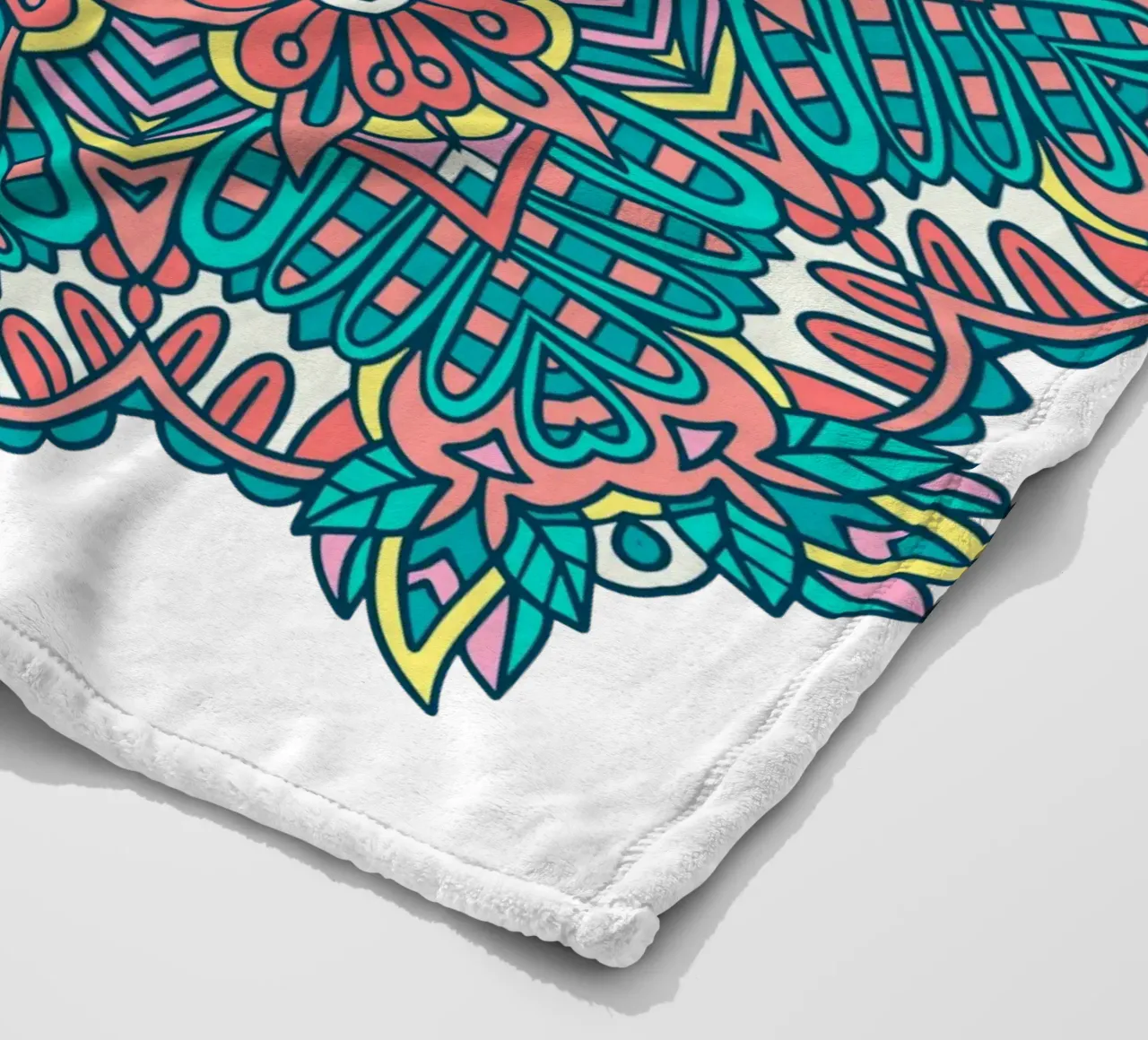 Mandala colorato e intricato coperta in pile da Spiritual Touch