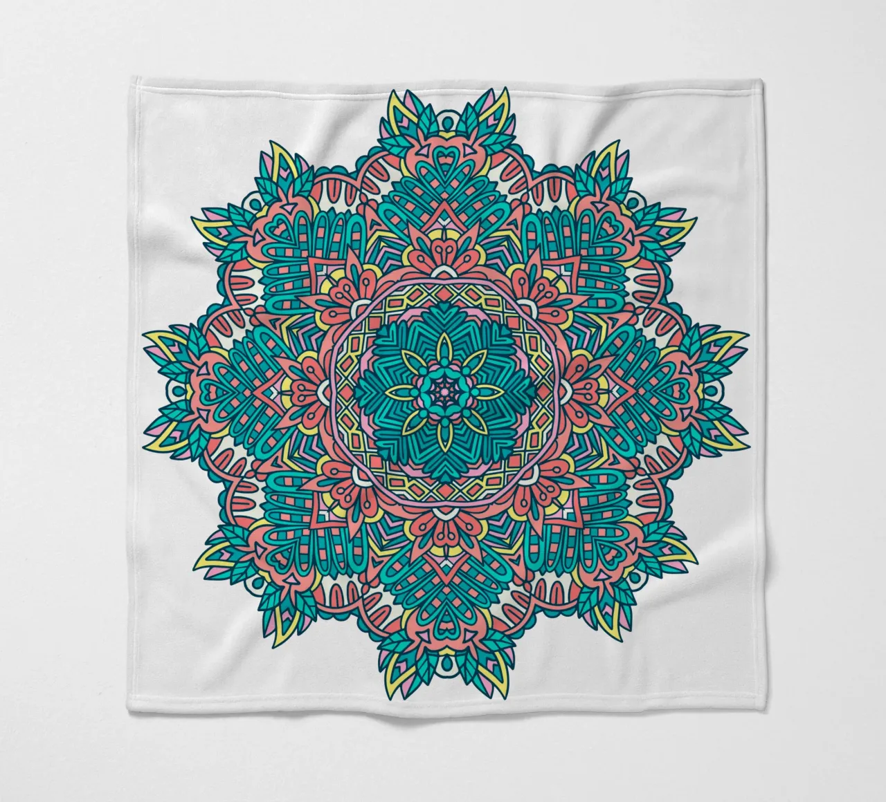 Mandala colorato e intricato coperta in pile da Spiritual Touch