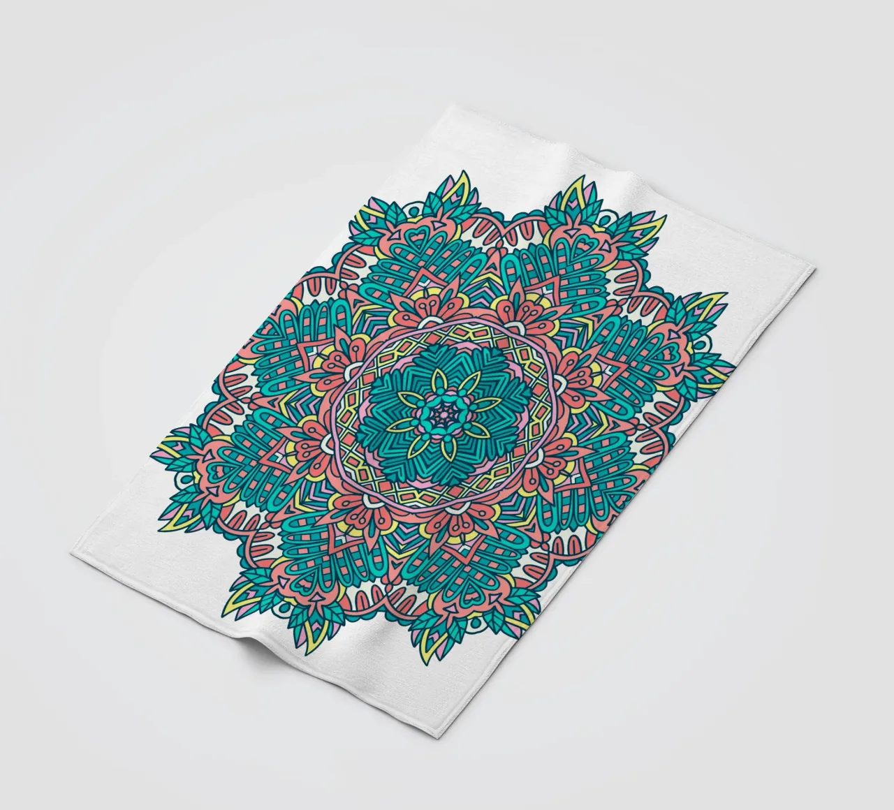 Mandala colorato e intricato coperta in pile da Spiritual Touch