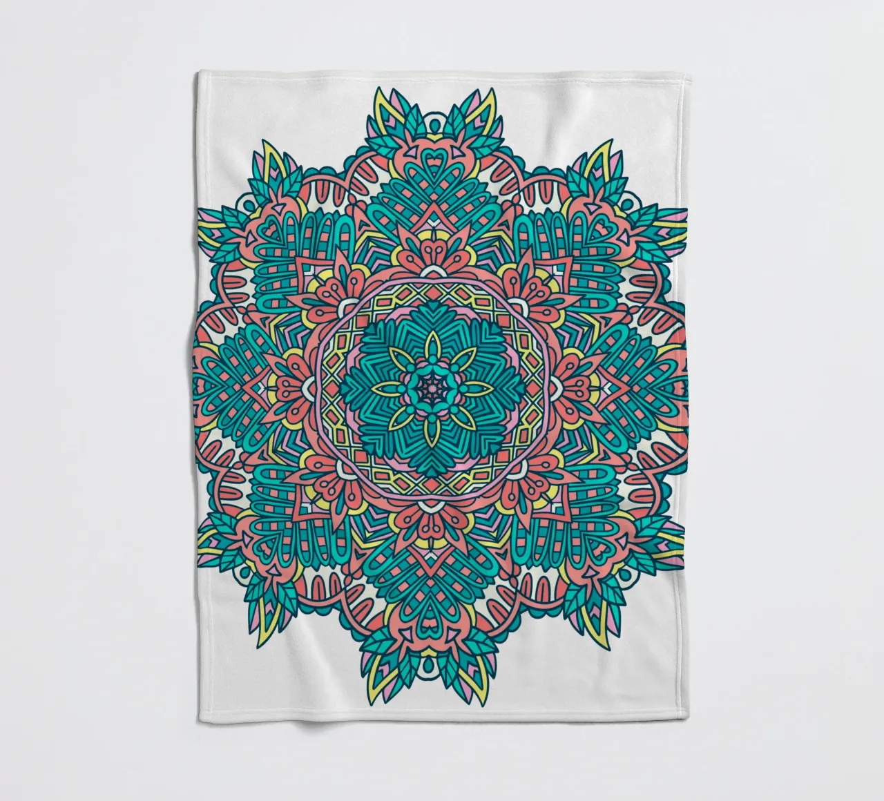 Mandala colorato e intricato coperta in pile da Spiritual Touch