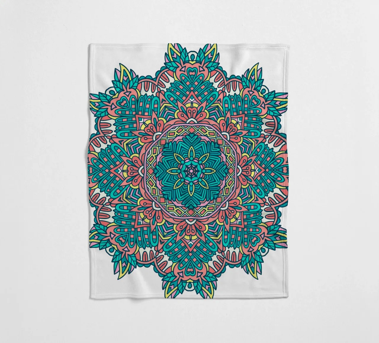 Mandala colorato e intricato coperta in pile da Spiritual Touch