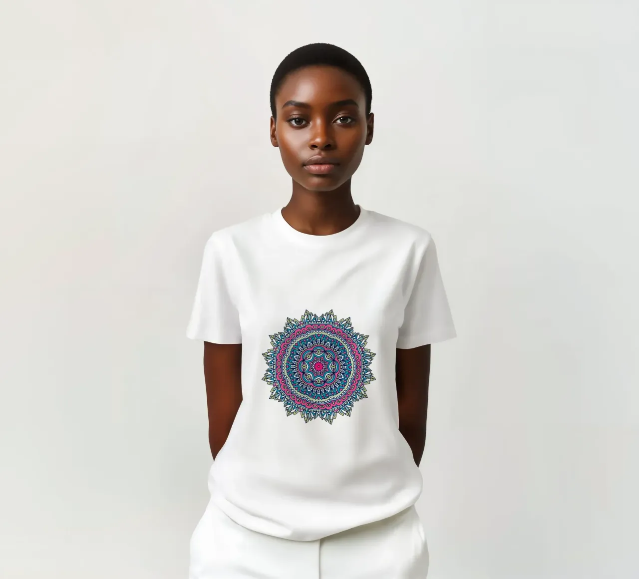 Mandala colorato e intricato t-shirt da Spiritual Touch