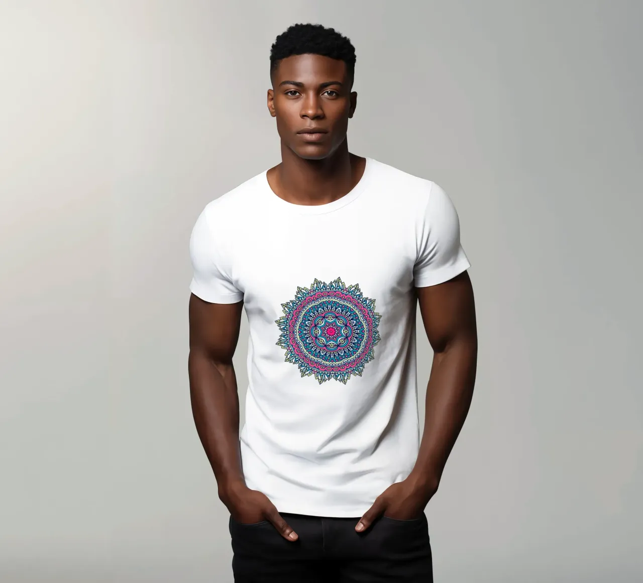 Mandala colorato e intricato t-shirt da Spiritual Touch