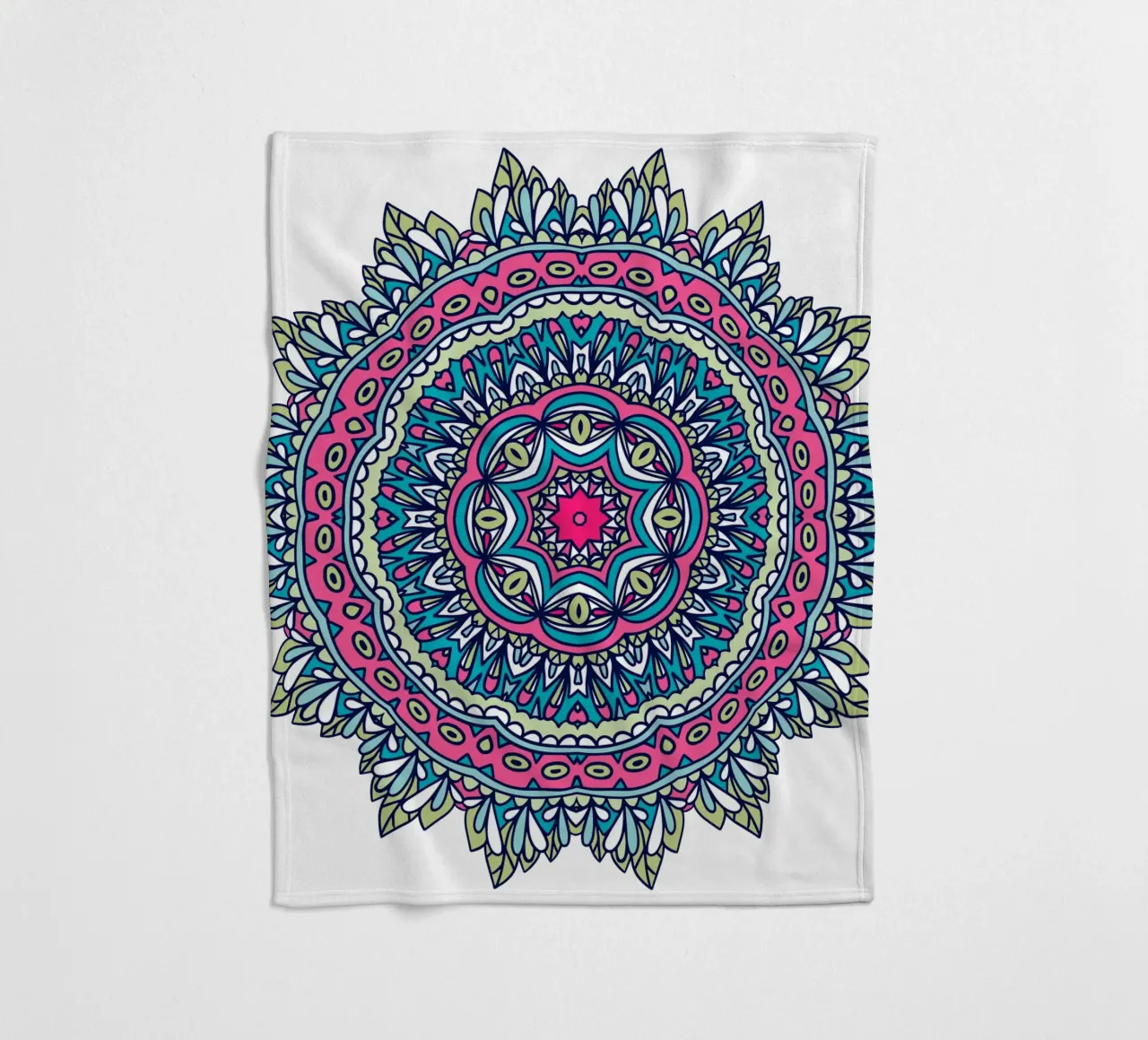 Mandala colorato e intricato coperta in pile da Spiritual Touch