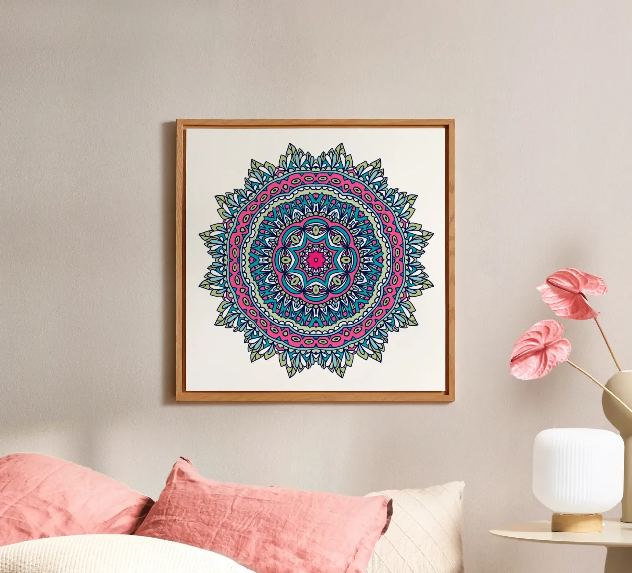 Mandala colorido e intrincado aluminio dibond de Spiritual Touch