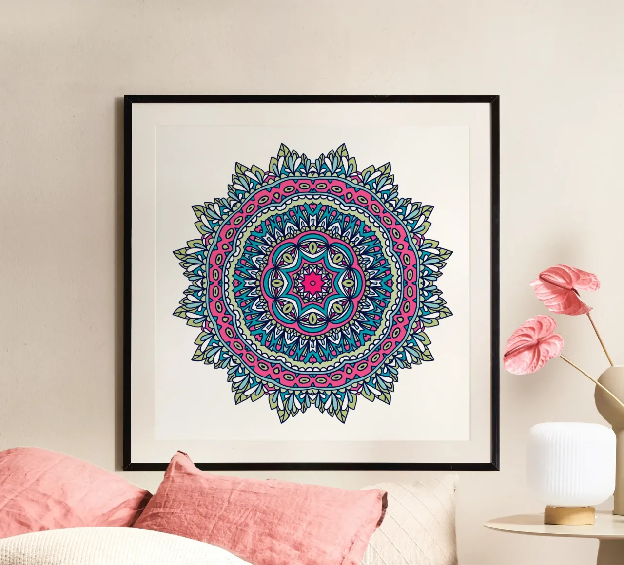 Mandala coloré et complexe hahnemühle de Spiritual Touch