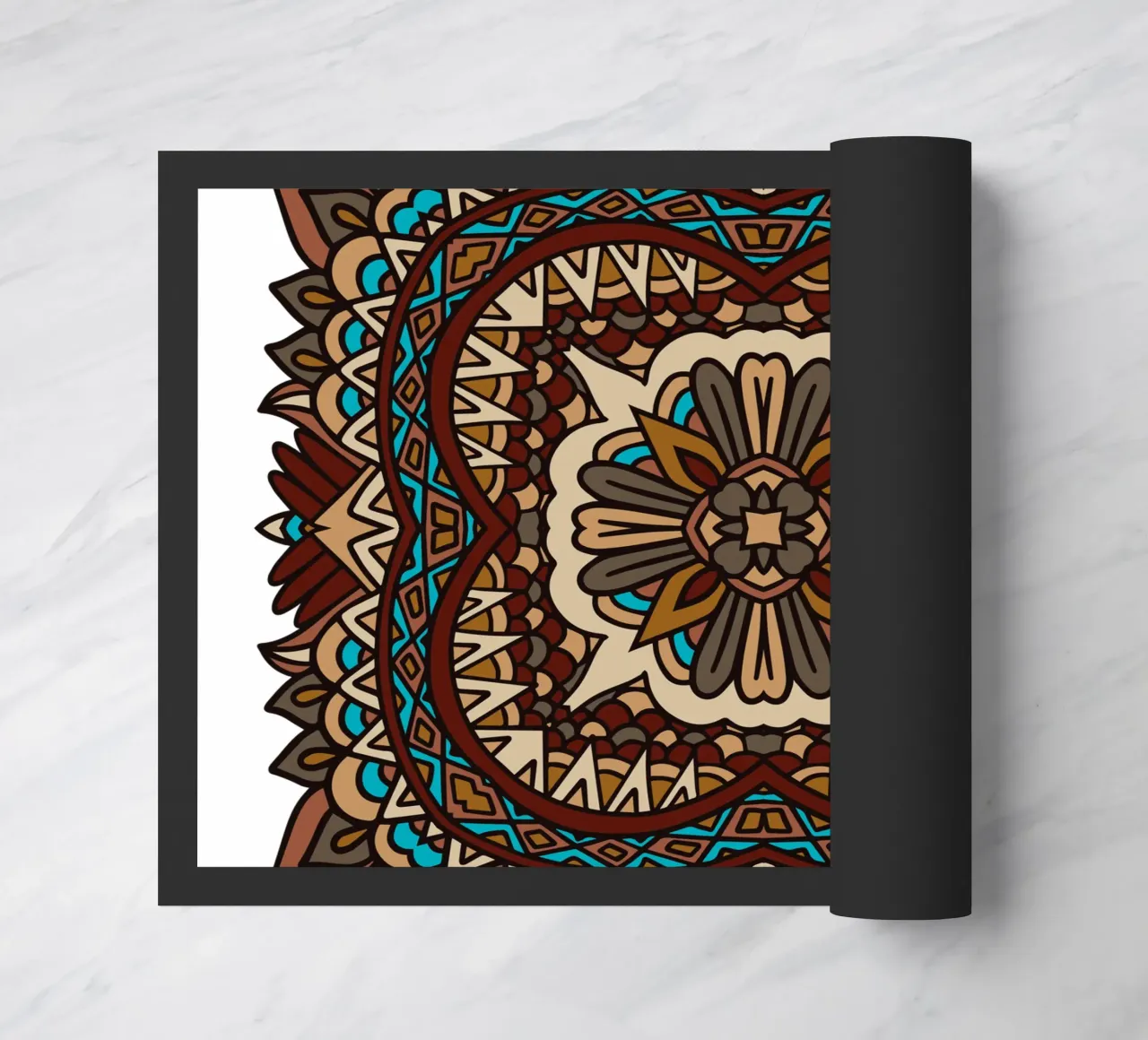Mandala colorato e intricato zerbino da Spiritual Touch