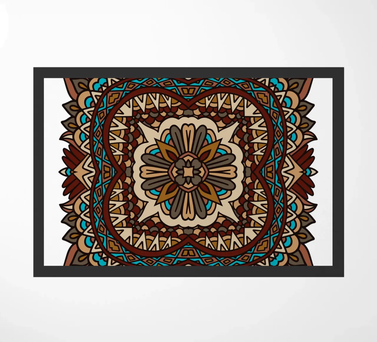 Mandala colorato e intricato zerbino da Spiritual Touch