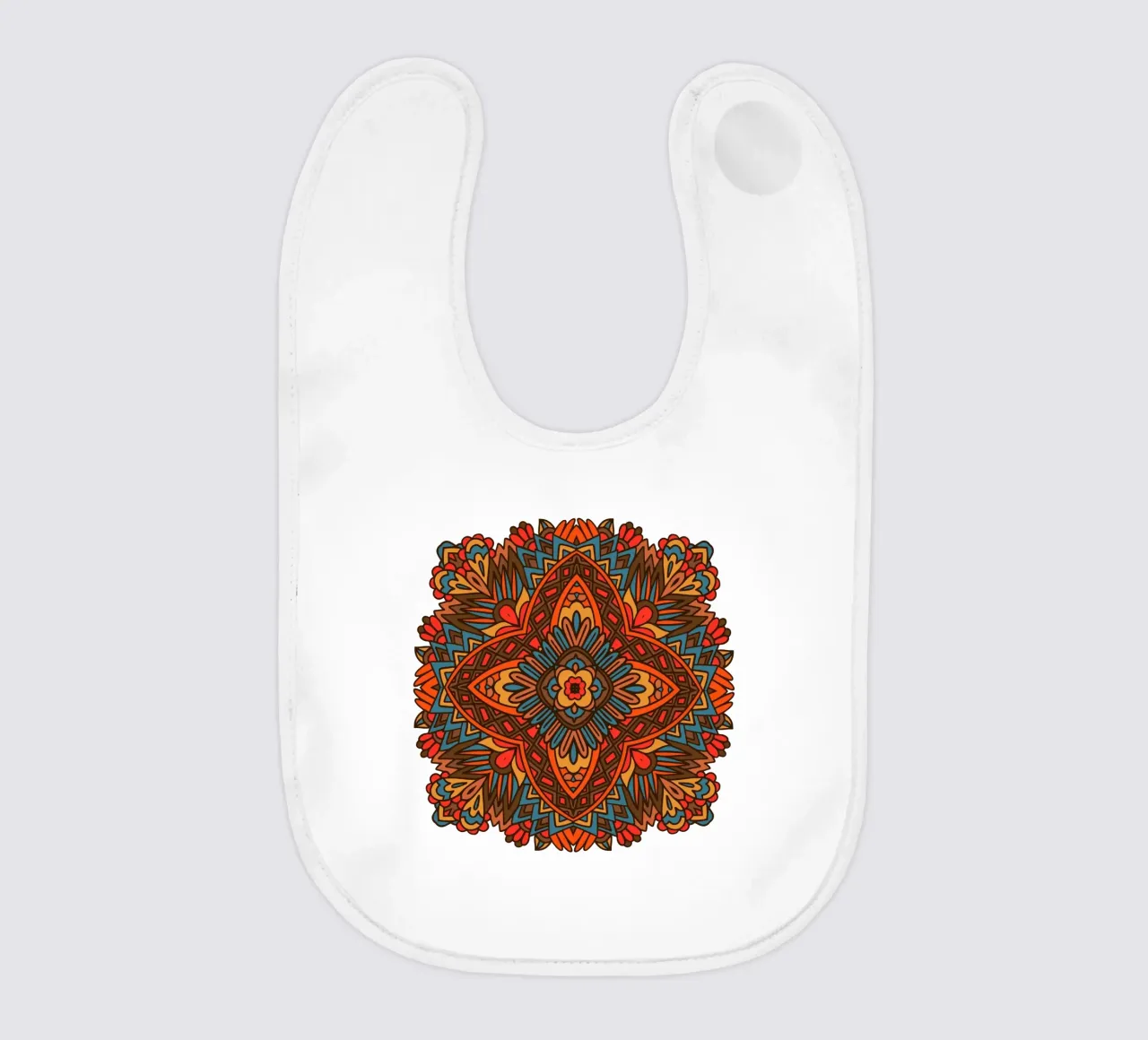Mandala colorato e intricato bavaglino da Spiritual Touch