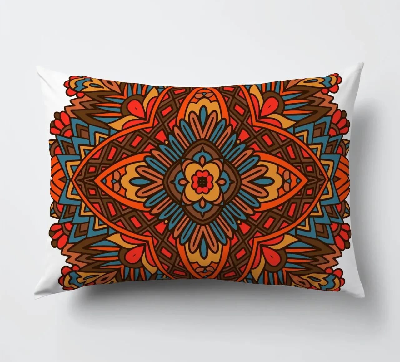 Mandala colorato e intricato cuscino da Spiritual Touch