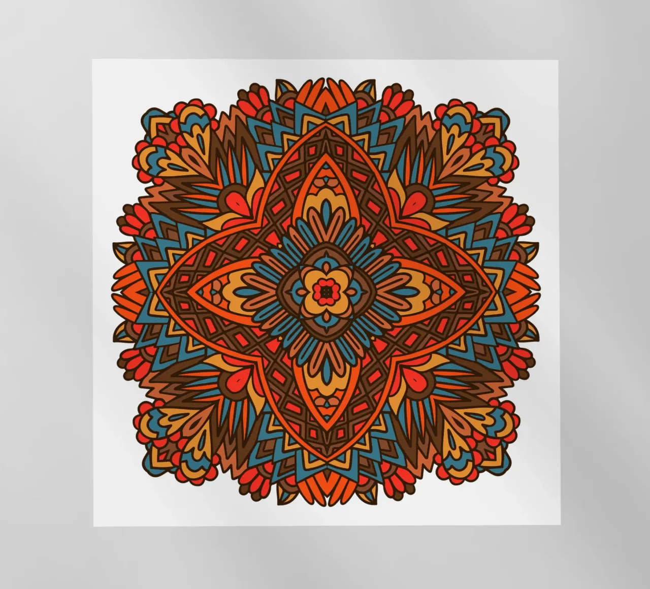 Mandala colorato e intricato pellicola backlit da Spiritual Touch