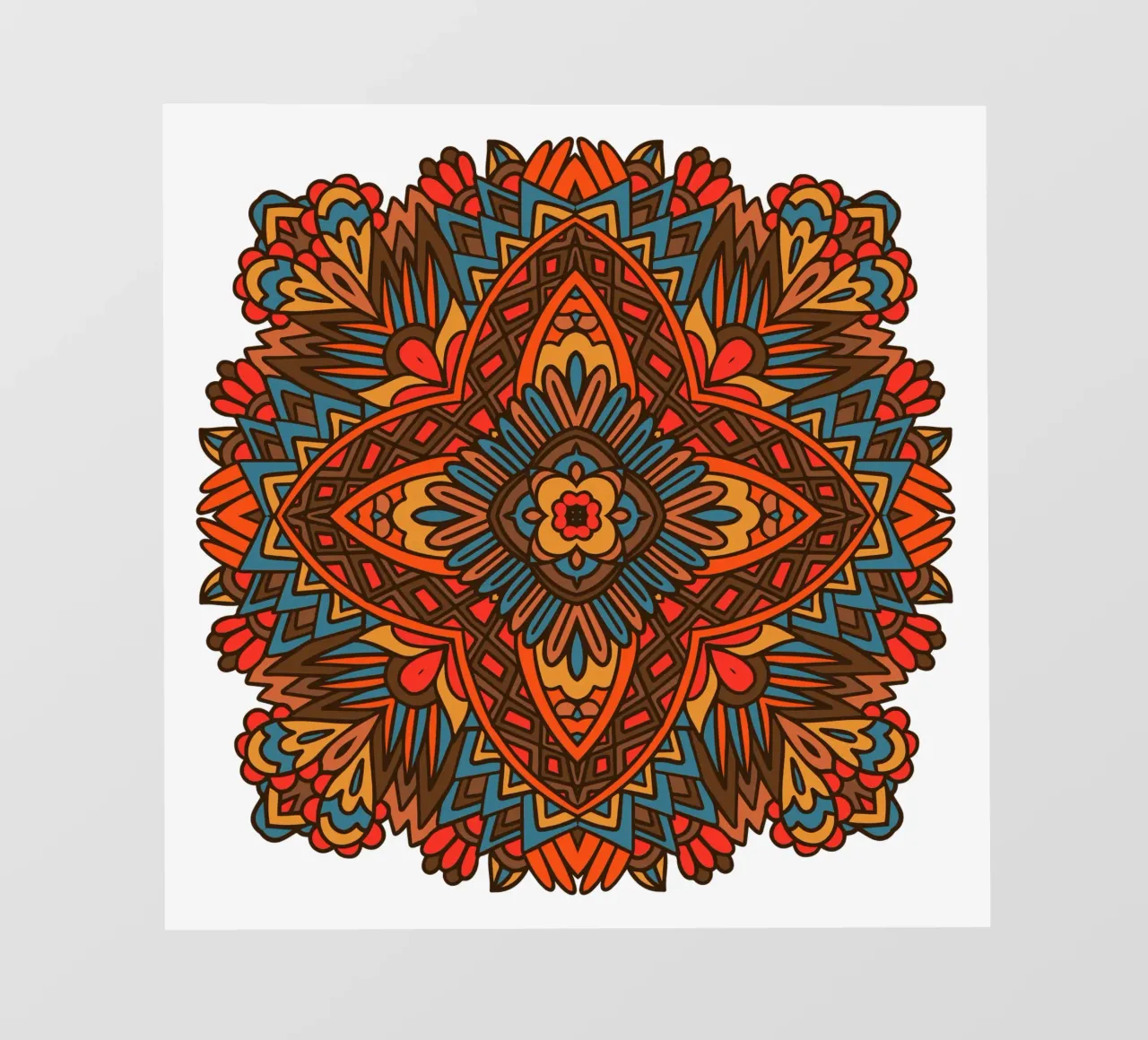 Mandala colorato e intricato pellicola backlit da Spiritual Touch
